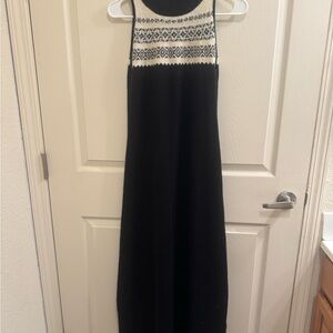 Ralph Lauren Black and Cream Maxi Dress